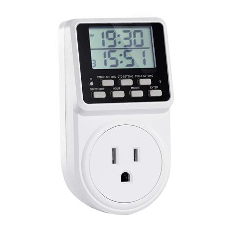 BN-LINK <strong>Digital Timer</strong> Outlet Indoor,24 Hour Light <strong>Timer</strong> Easy Programmable,Mini 2 Prong Plug in <strong>Timers</strong> for Electrical Outlets,Lamps,Fans,2 On/Off Programs,2 Pack,15A/1875W. . Techbee digital timer